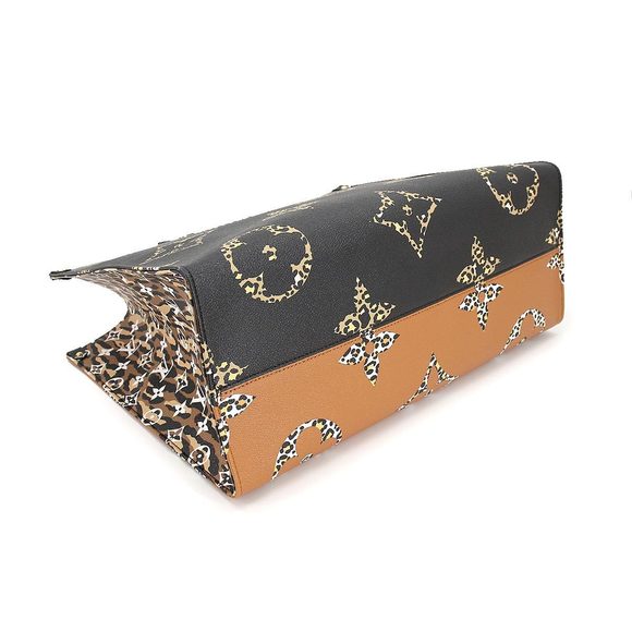 Louis Vuitton Monogram Jungle Onthego GM Tote Shoulder Bag Noir - Picture 4 of 8